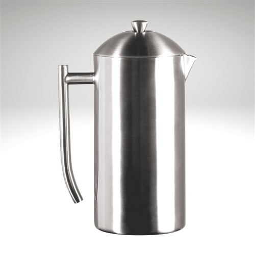 Frieling 36 oz double-wall stainless French press, a plastic-free coffee maker with no plastic in the brew path